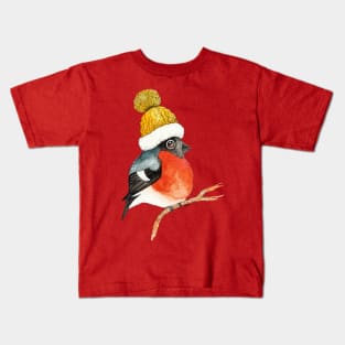 Bullfinch bird Kids T-Shirt